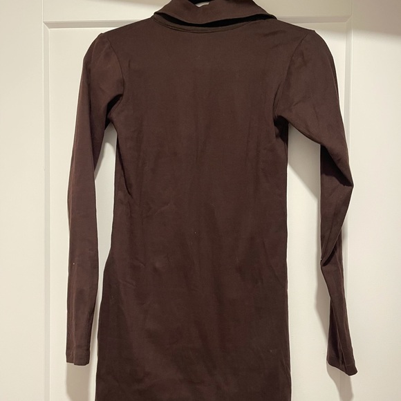 Motel Luiza Mini Dress In Rib Bitter 